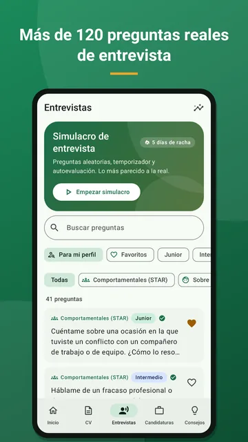 Contratado · Preguntas de entrevista